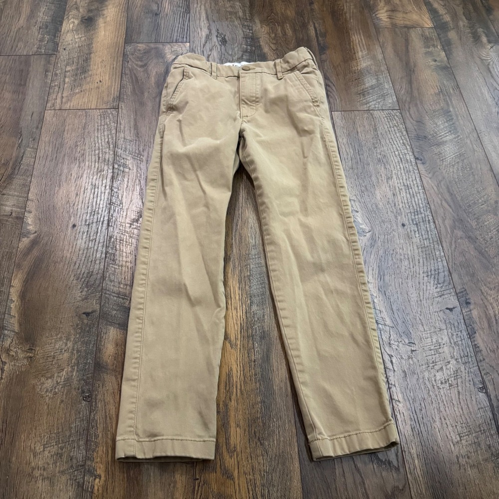 Abercrombie Kids Straight Chino Pants Khaki Tan Boys Size 13/14 Reg Adjustable